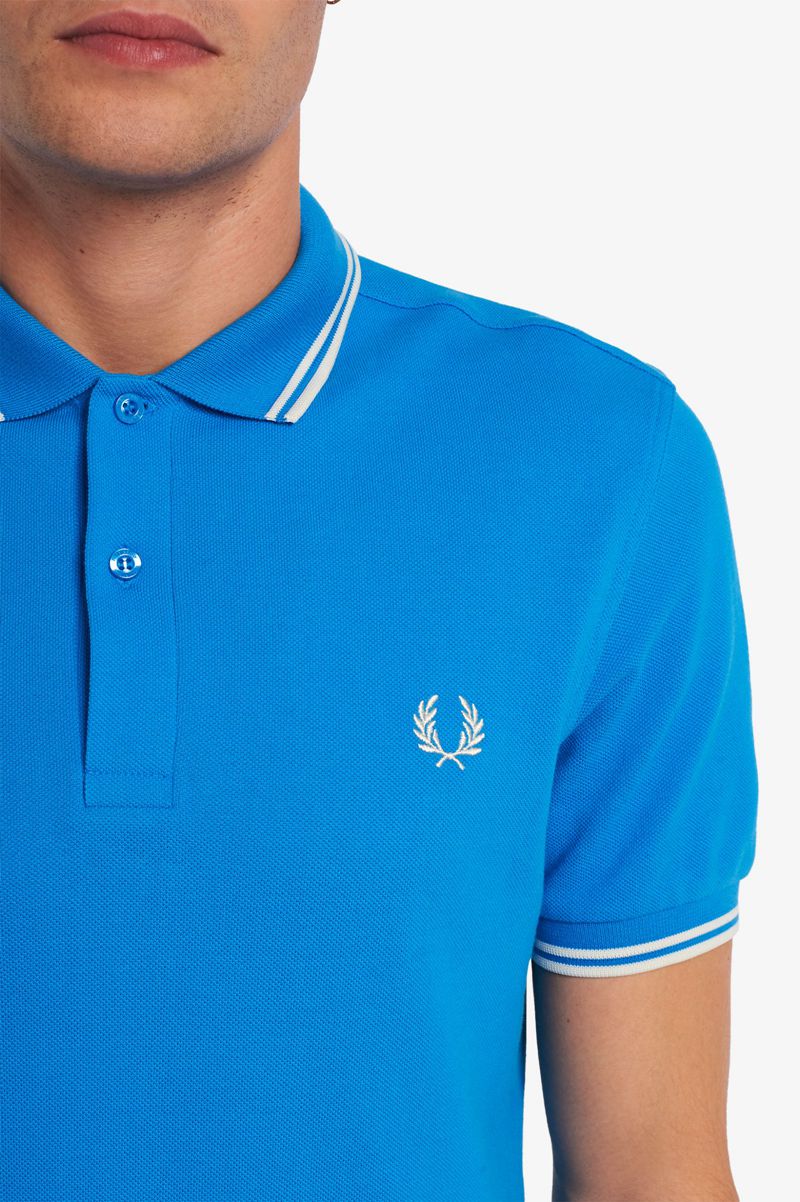 Men's Fred Perry M3600 Polo Shirts Blue | 6348920-MO