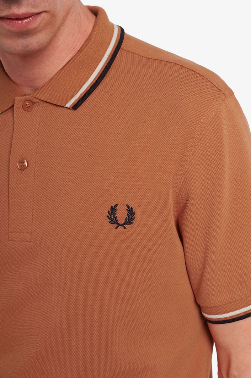 Men's Fred Perry M3600 Polo Shirts Bronze | 2960385-GZ