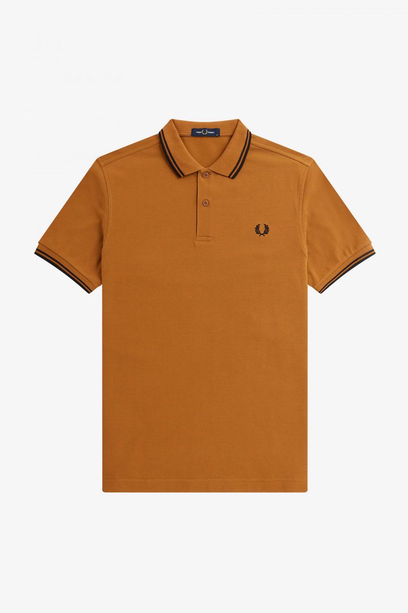 Men's Fred Perry M3600 Polo Shirts Camel | 6329187-NX