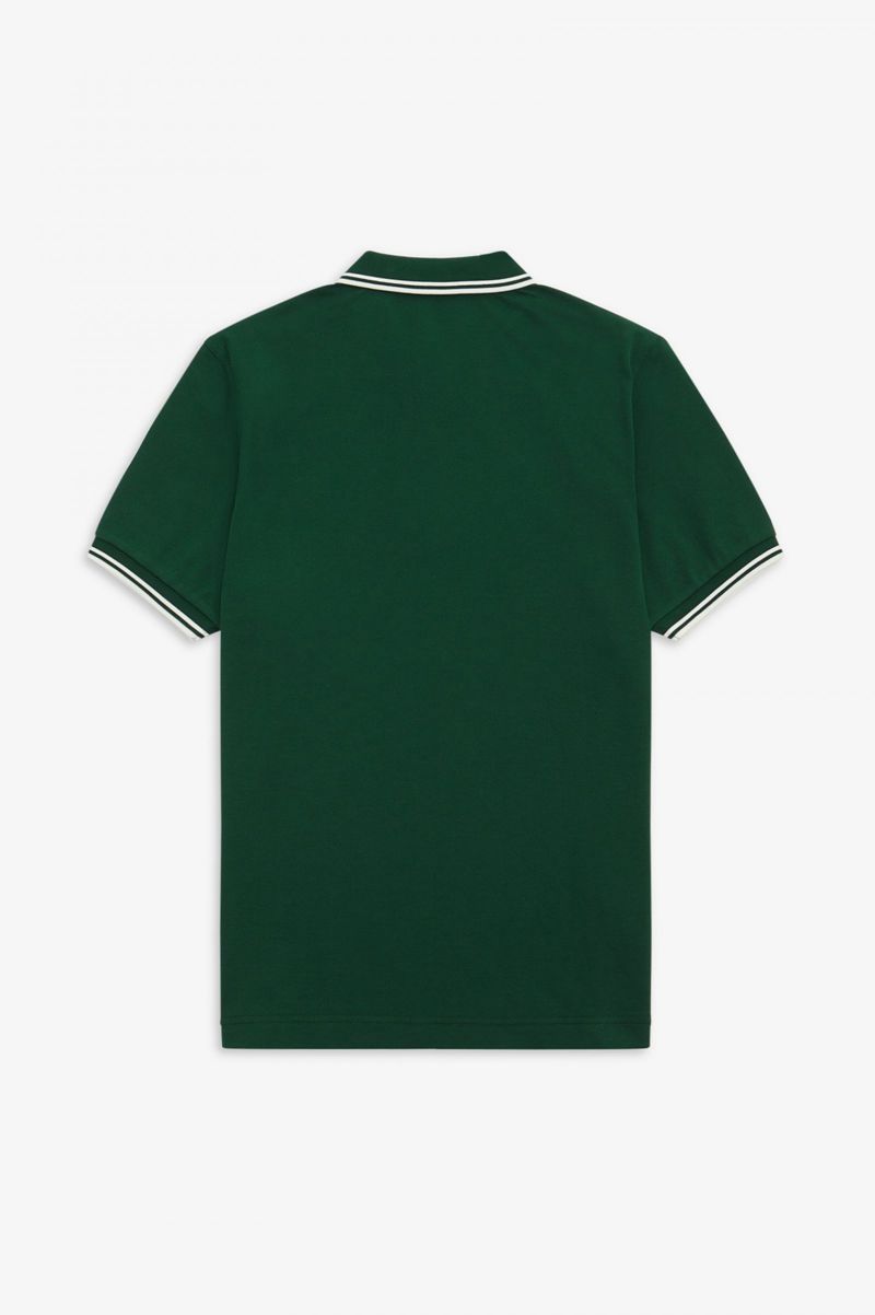 Men's Fred Perry M3600 Polo Shirts Dark Green | 5182367-FL