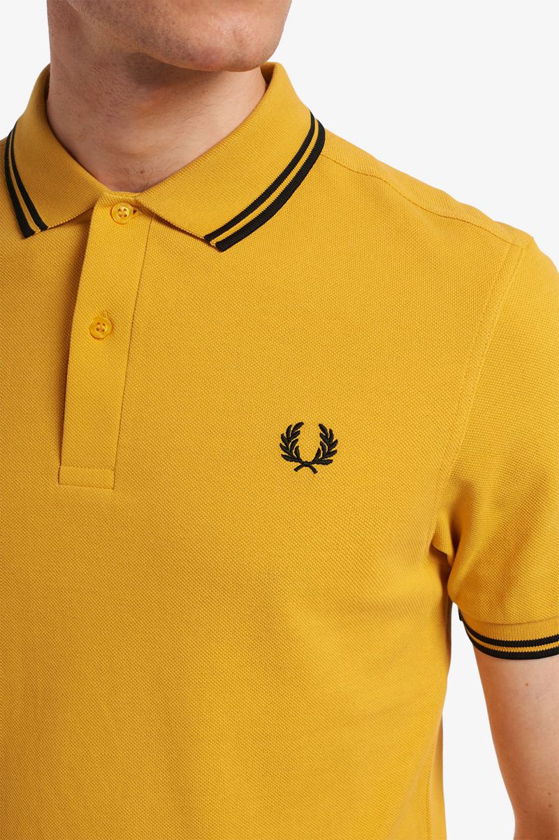 Men's Fred Perry M3600 Polo Shirts Gold | 1538629-XW