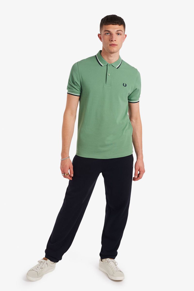 Men's Fred Perry M3600 Polo Shirts Green | 0817542-PC