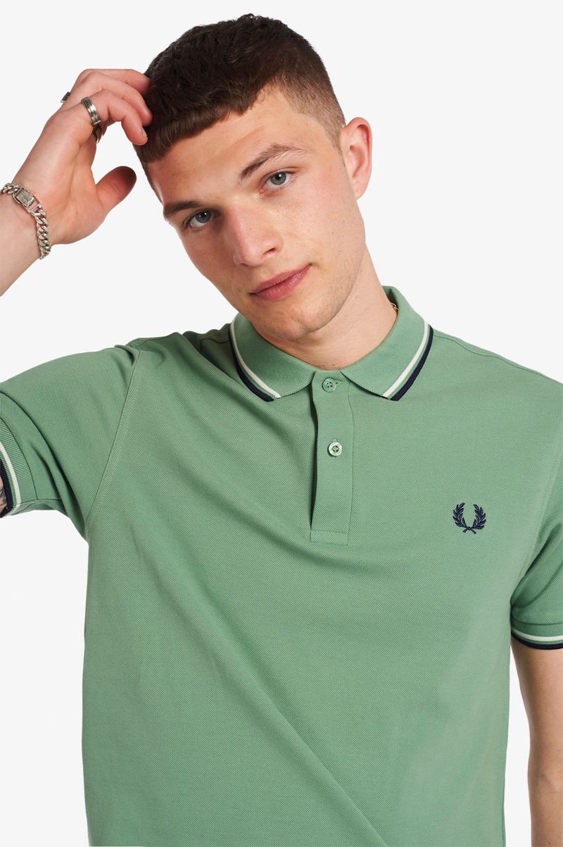 Men's Fred Perry M3600 Polo Shirts Green | 0817542-PC