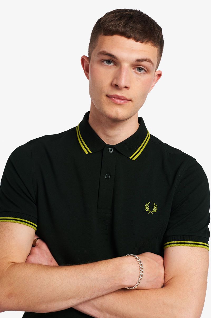 Men's Fred Perry M3600 Polo Shirts Green | 0874195-QJ