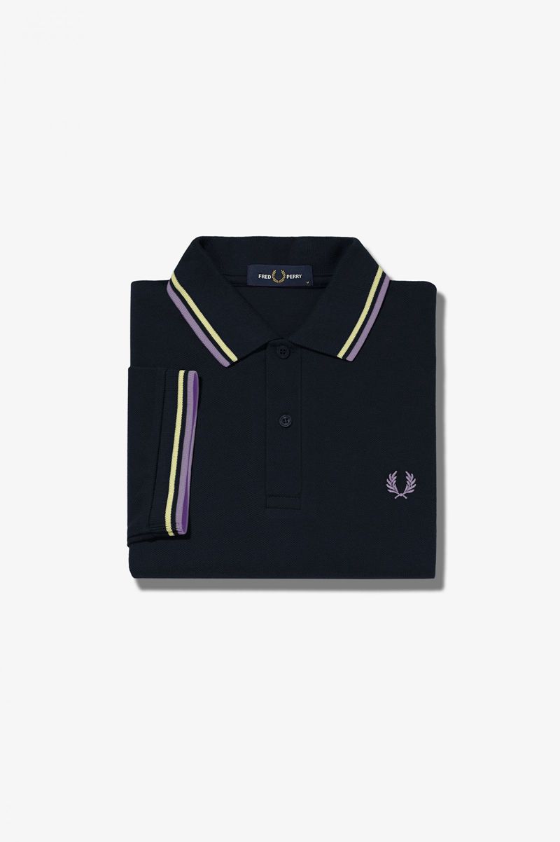 Men's Fred Perry M3600 Polo Shirts Navy | 4082915-PV