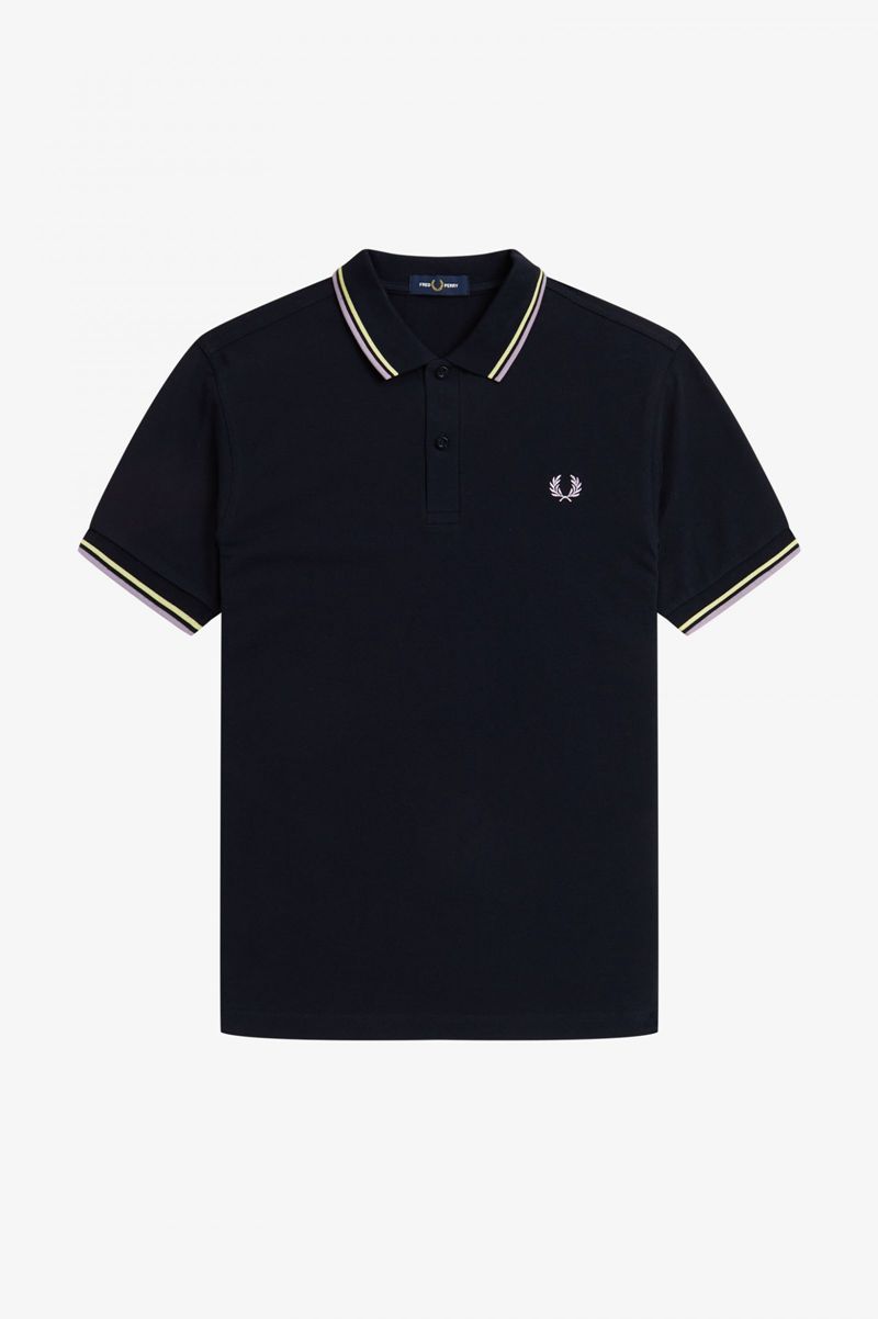 Men's Fred Perry M3600 Polo Shirts Navy | 4082915-PV