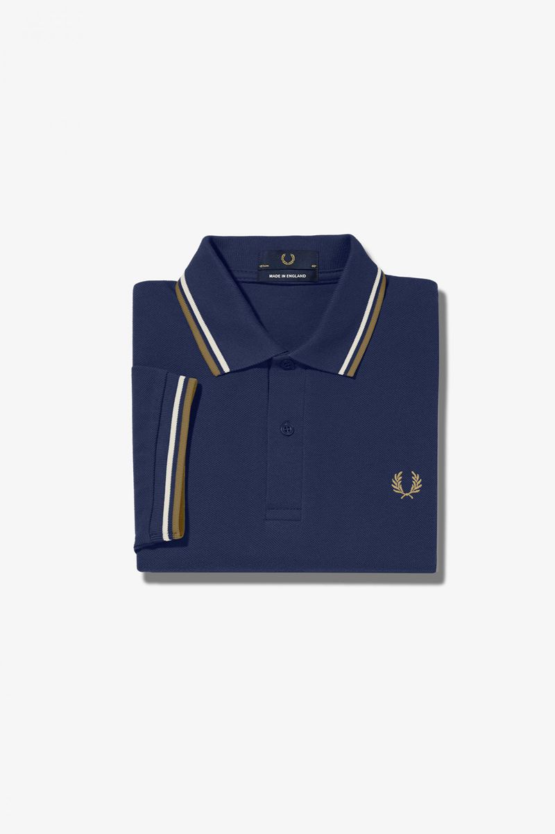 Men's Fred Perry M3600 Polo Shirts Navy | 4083965-EN