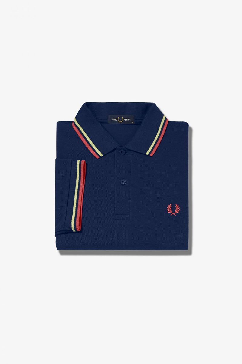 Men's Fred Perry M3600 Polo Shirts Navy | 4561370-IZ