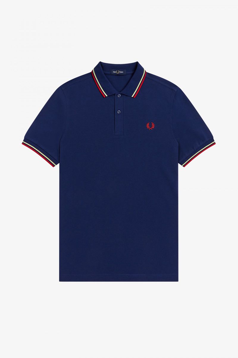 Men's Fred Perry M3600 Polo Shirts Navy | 4561370-IZ