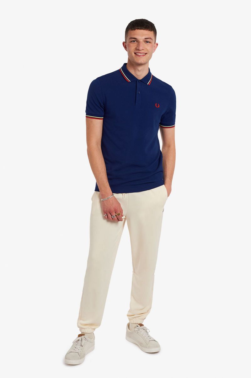 Men's Fred Perry M3600 Polo Shirts Navy | 4561370-IZ