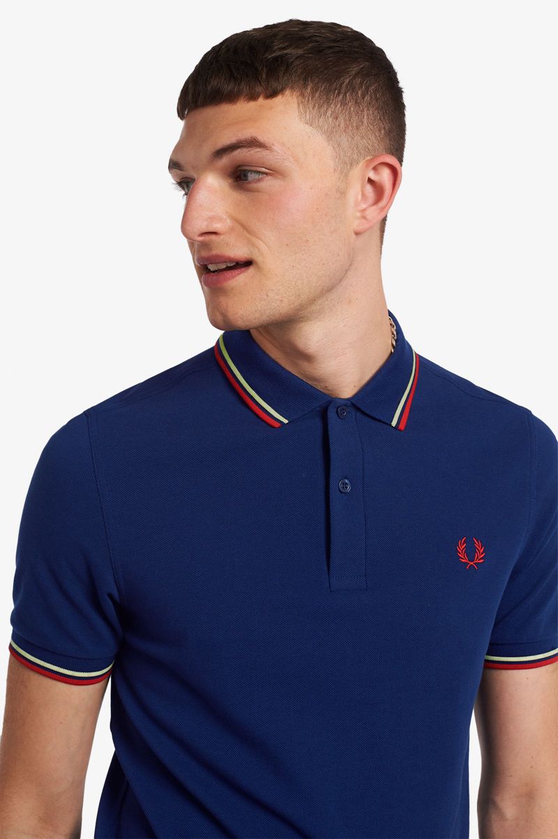 Men's Fred Perry M3600 Polo Shirts Navy | 4561370-IZ