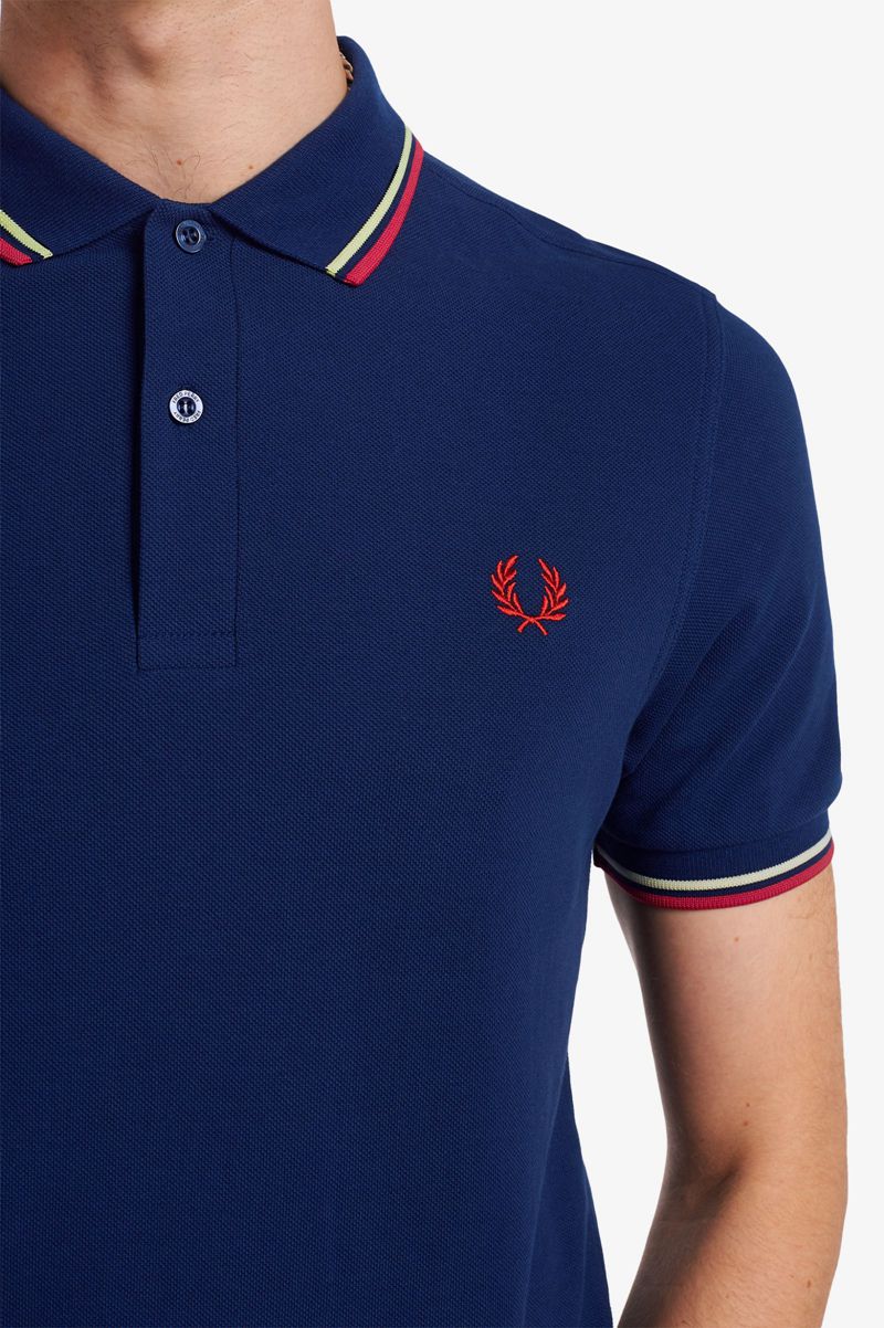 Men's Fred Perry M3600 Polo Shirts Navy | 4561370-IZ