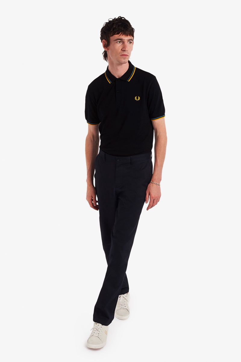 Men's Fred Perry M3600 Polo Shirts Navy | 6354179-WO