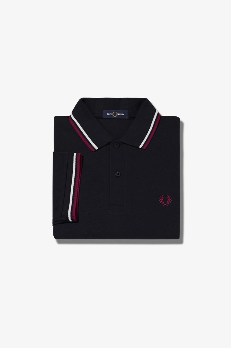 Men's Fred Perry M3600 Polo Shirts Navy | 8910354-NG