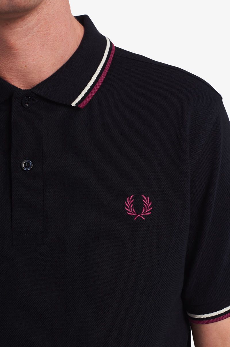 Men's Fred Perry M3600 Polo Shirts Navy | 8910354-NG