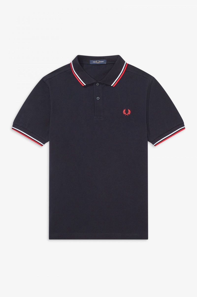 Men's Fred Perry M3600 Polo Shirts Navy | 9487120-NK