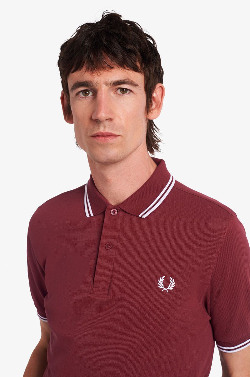 Men's Fred Perry M3600 Polo Shirts Red | 5692418-EN