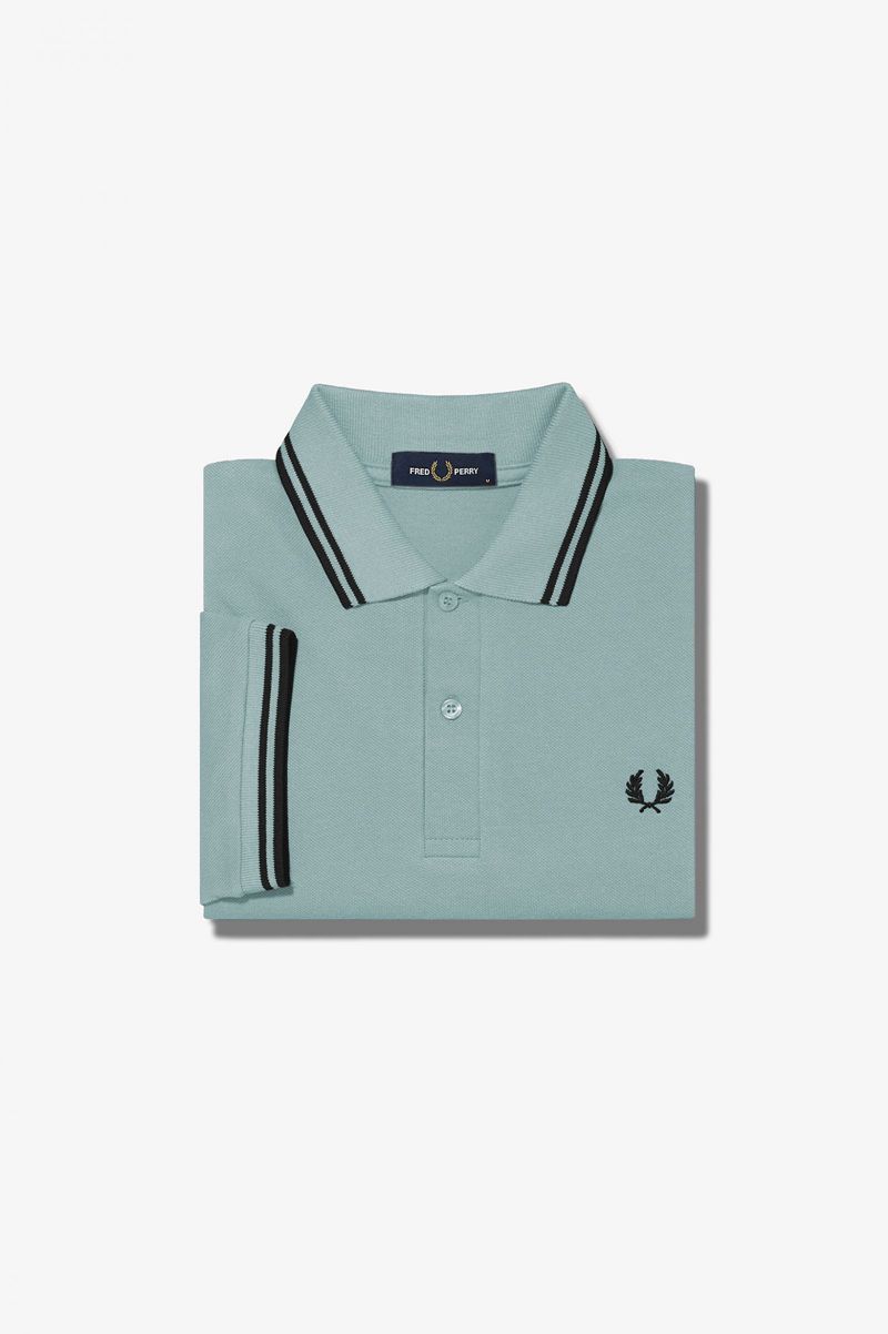 Men's Fred Perry M3600 Polo Shirts Silver Blue | 4710583-JA