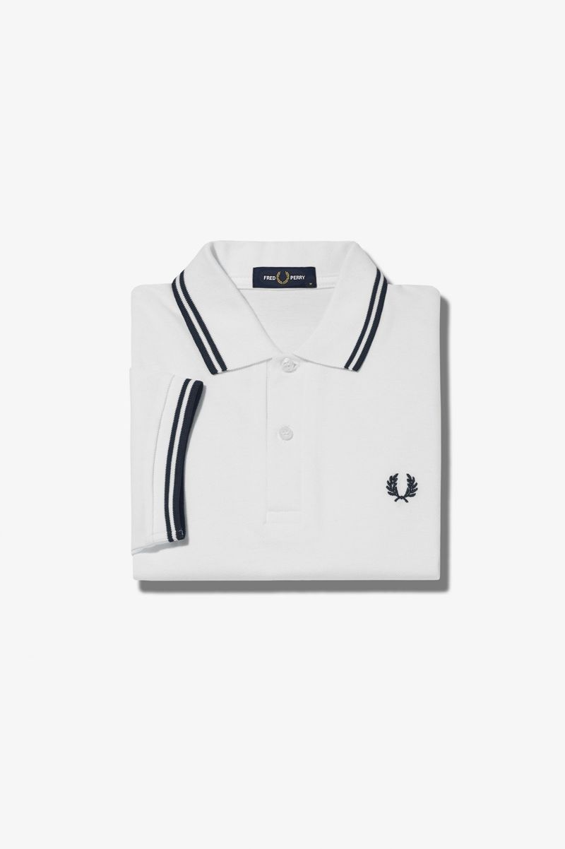 Men's Fred Perry M3600 Polo Shirts White | 1983246-MD