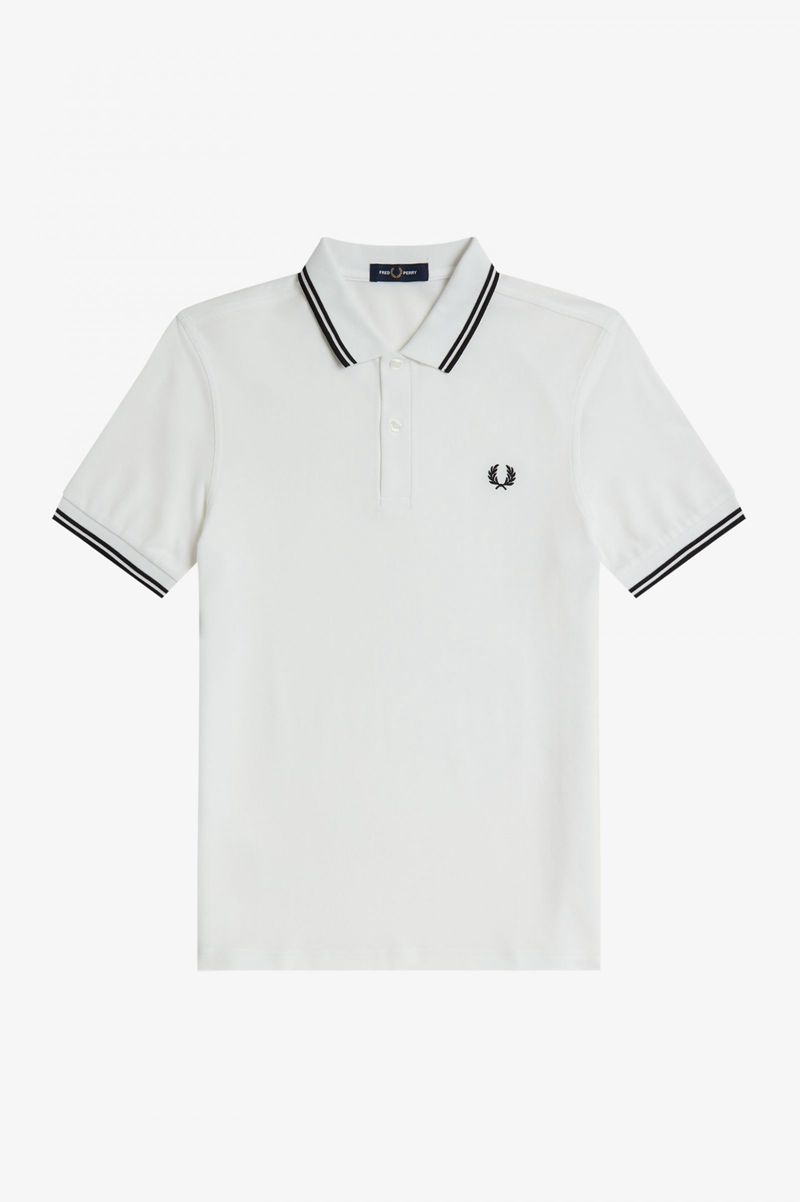 Men's Fred Perry M3600 Polo Shirts White | 1983246-MD