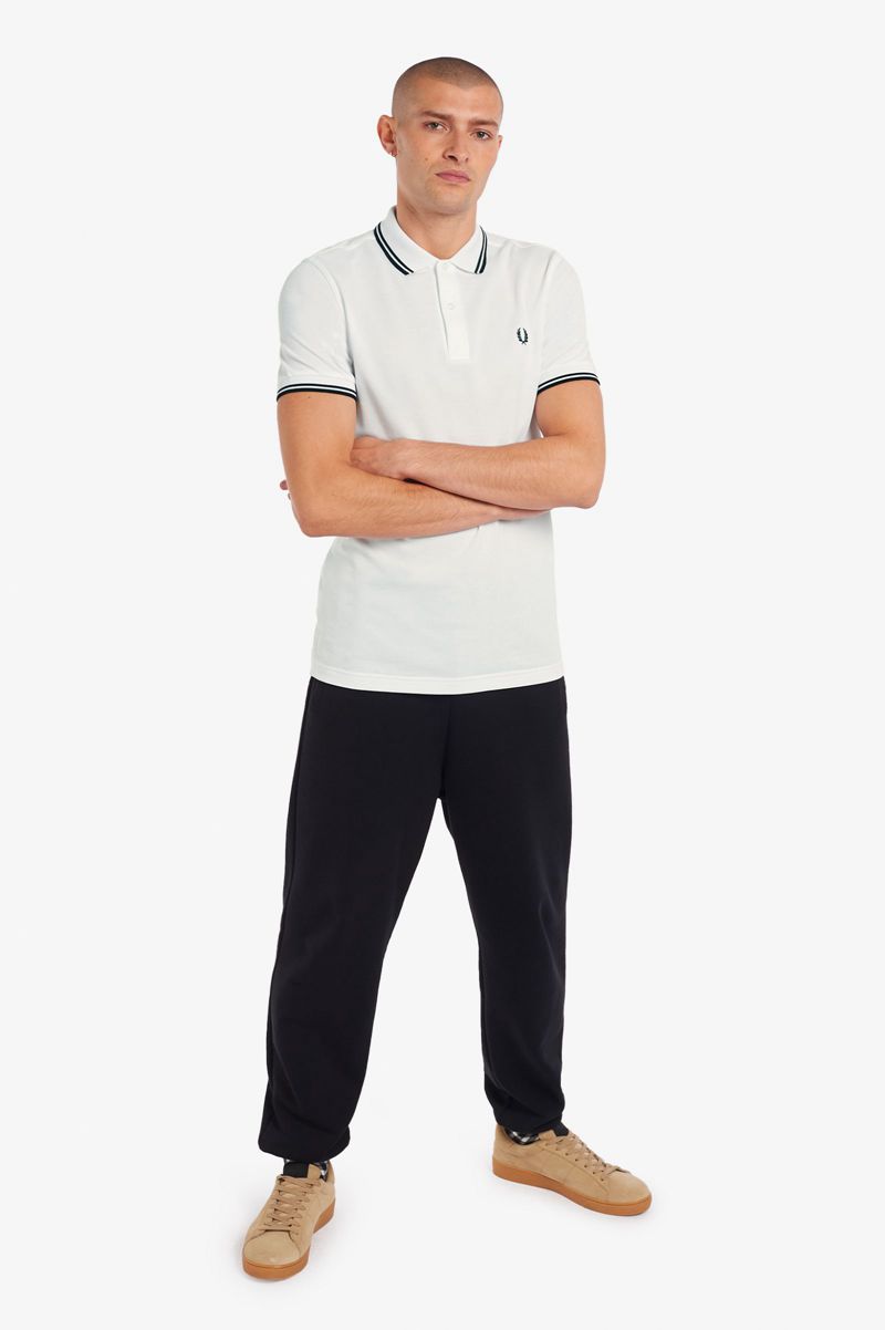 Men's Fred Perry M3600 Polo Shirts White | 1983246-MD