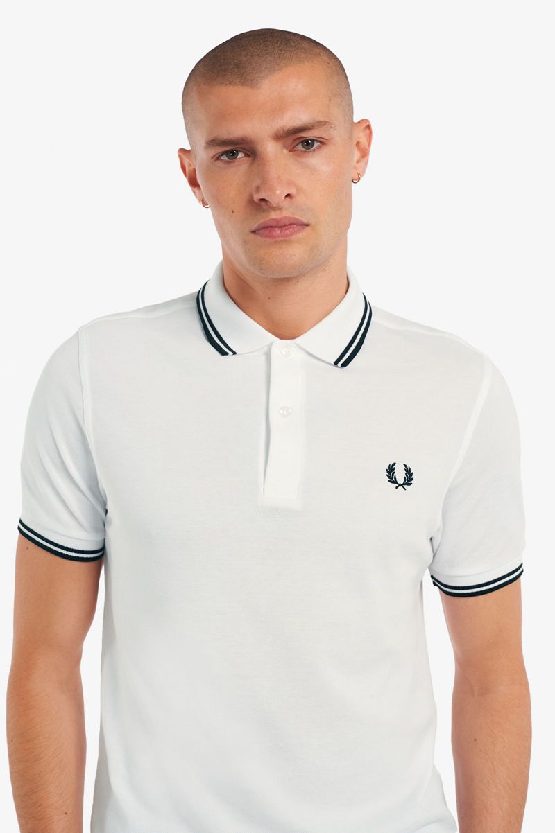 Men's Fred Perry M3600 Polo Shirts White | 1983246-MD