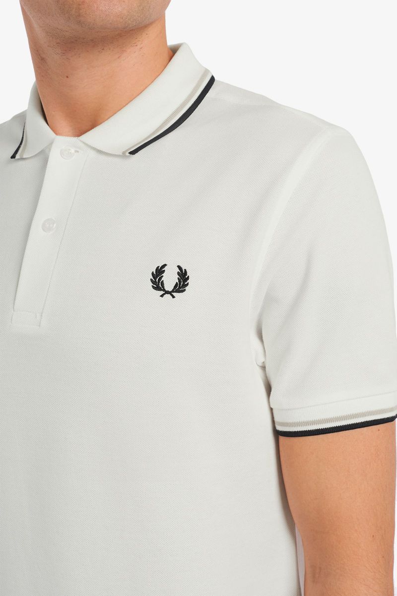 Men's Fred Perry M3600 Polo Shirts White | 2610875-DY