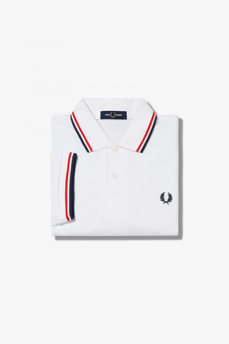 Men's Fred Perry M3600 Polo Shirts White | 3826140-HS