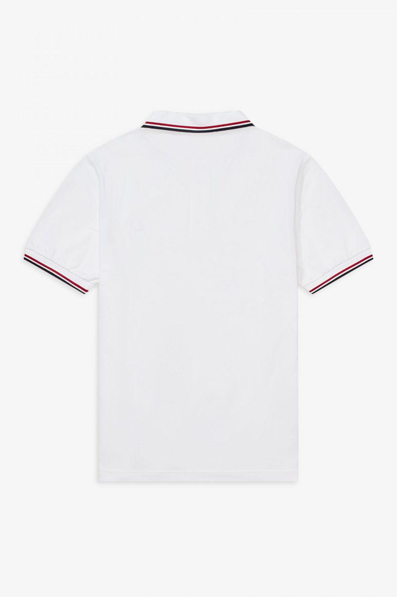 Men's Fred Perry M3600 Polo Shirts White | 3826140-HS