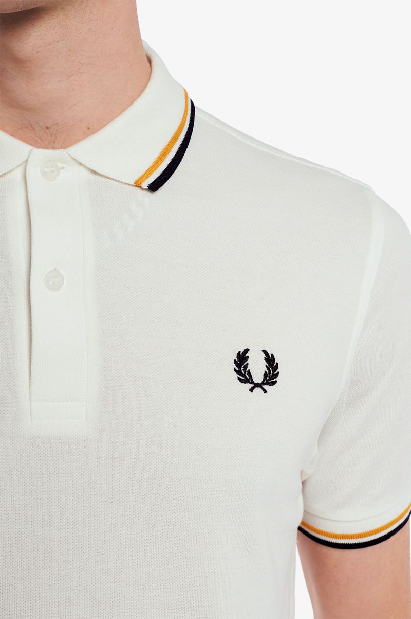 Men's Fred Perry M3600 Polo Shirts White | 8593607-NG