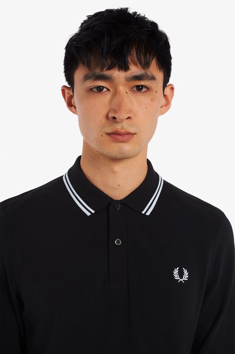 Men's Fred Perry M3636 Polo Shirts Black | 4391758-AK