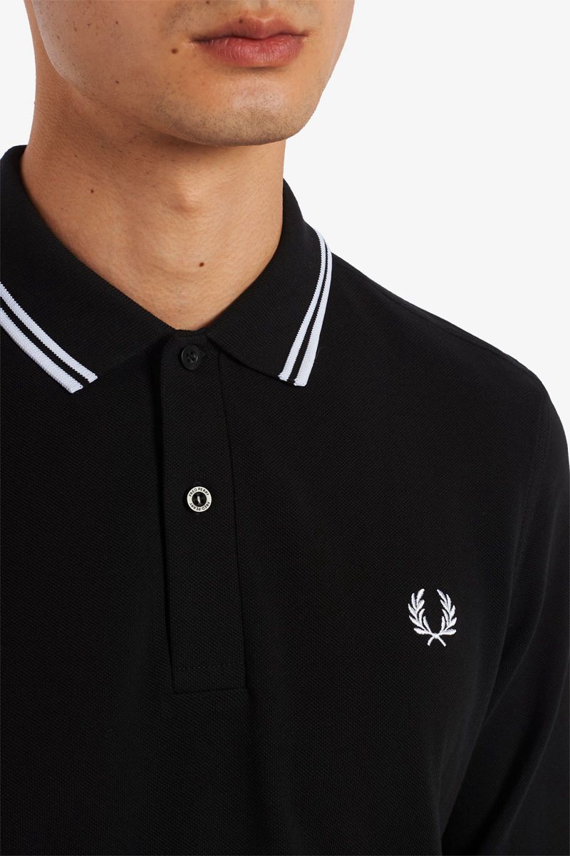 Men's Fred Perry M3636 Polo Shirts Black | 4391758-AK