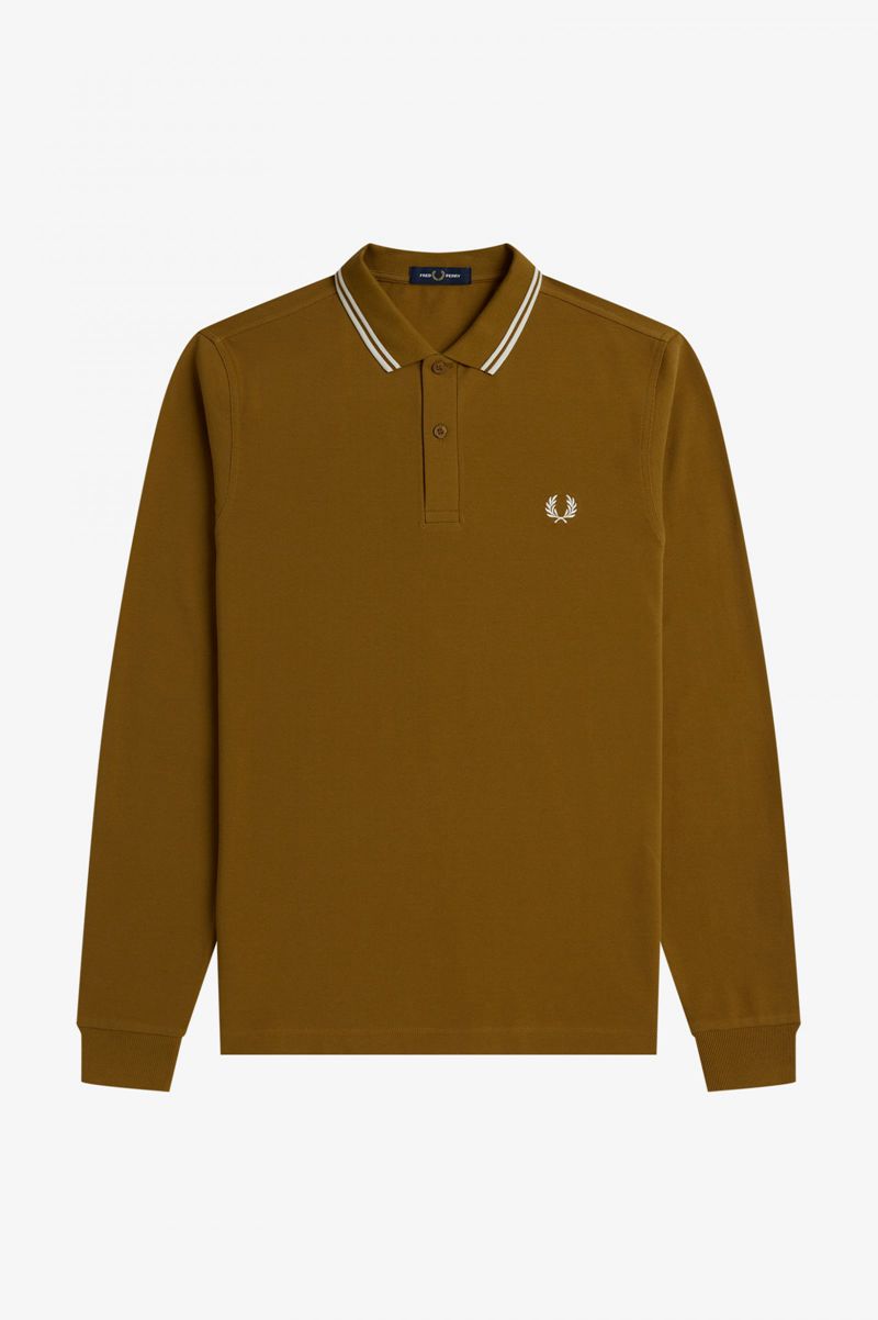 Men's Fred Perry M3636 Polo Shirts Camel | 7089326-GH