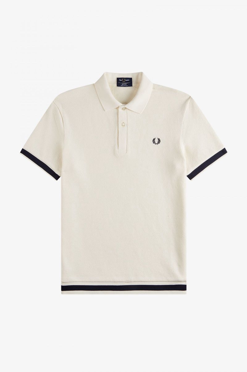 Men's Fred Perry M3807 Polo Shirts White | 2145860-WR