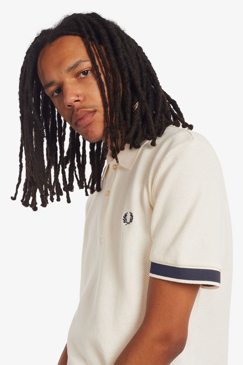 Men's Fred Perry M3807 Polo Shirts White | 2145860-WR