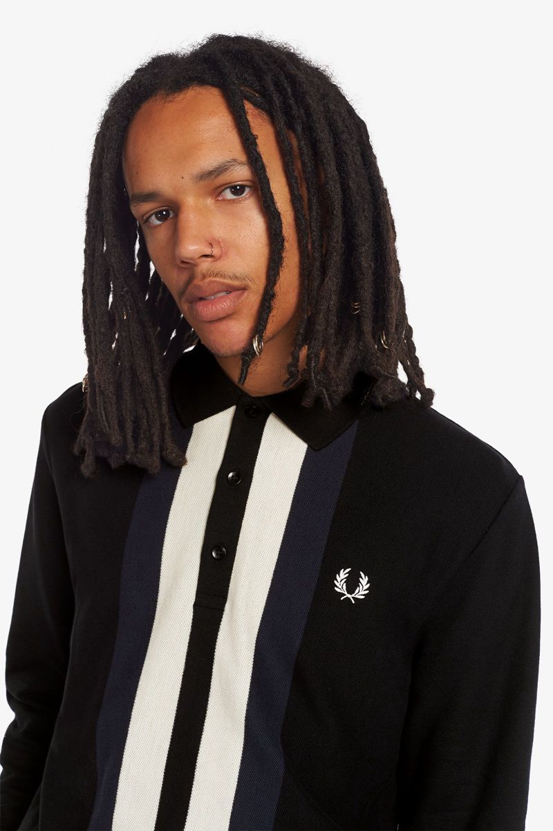 Men's Fred Perry M3808 Polo Shirts Black | 5219408-FJ