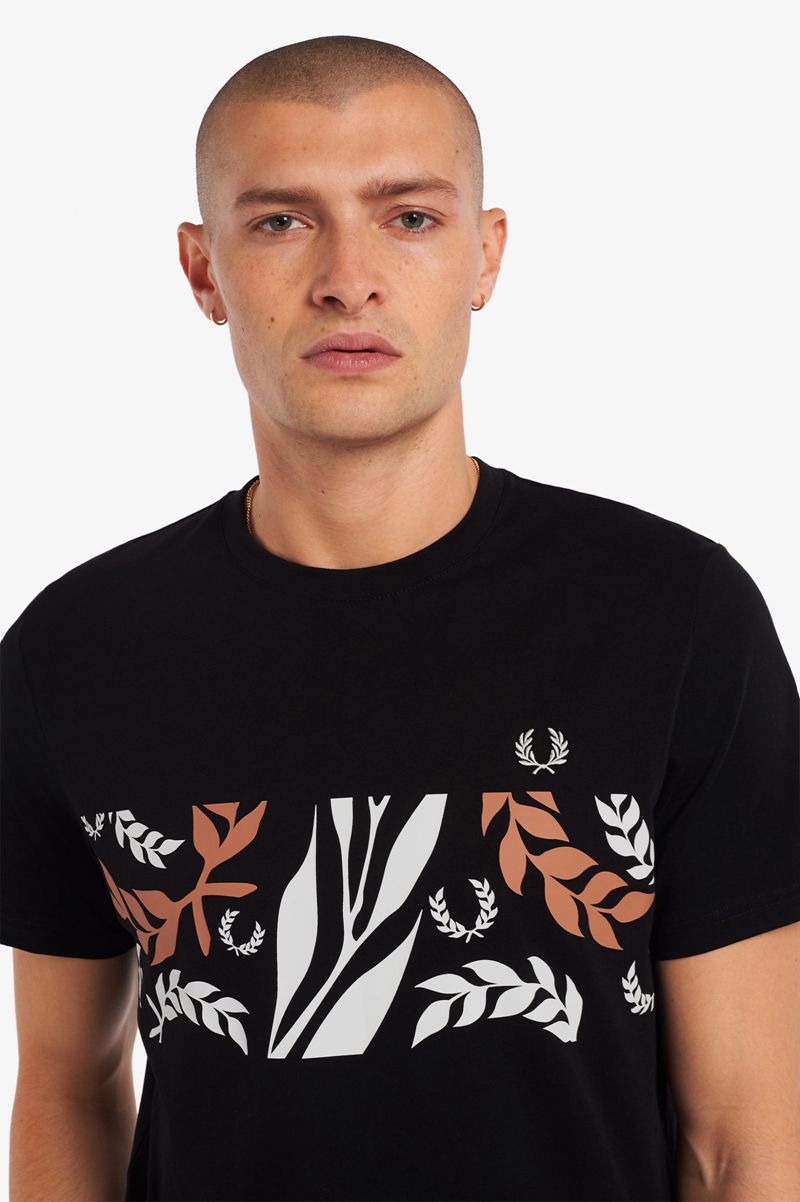 Men's Fred Perry M3838 T-Shirts Black | 0684271-KE