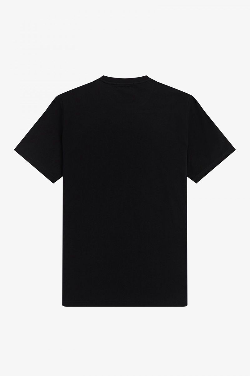 Men's Fred Perry M3839 T-Shirts Black | 9281037-LR