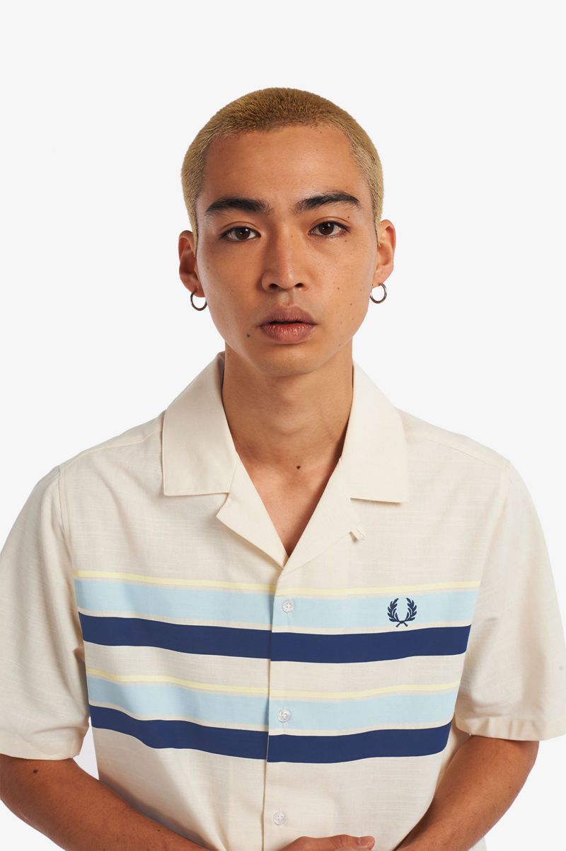 Men's Fred Perry M3851 Shirts White | 0238164-IG