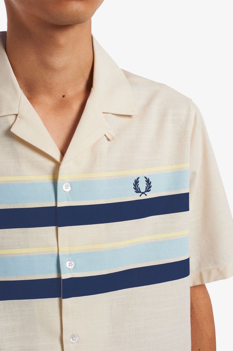 Men's Fred Perry M3851 Shirts White | 0238164-IG