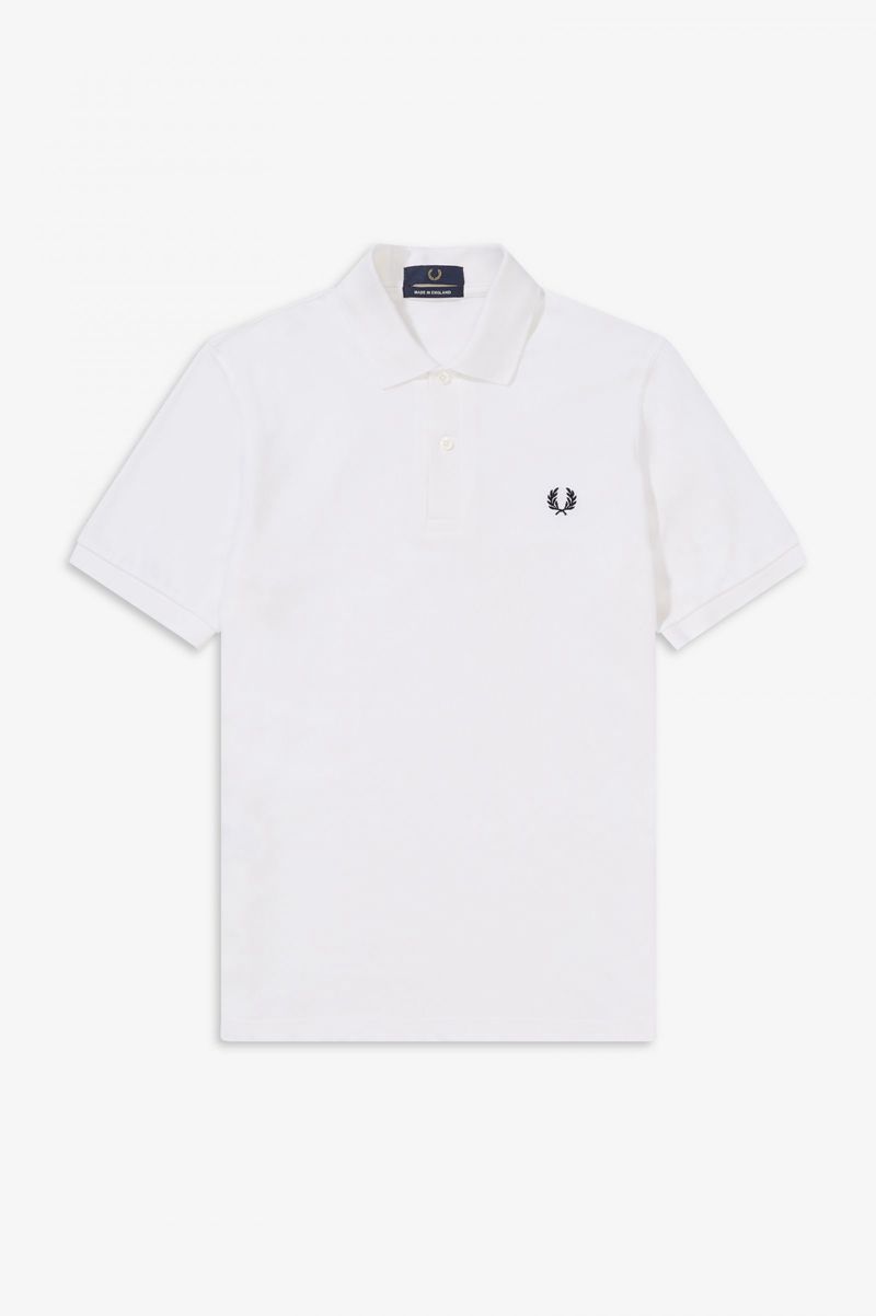 Men's Fred Perry M3 Polo Shirts White | 8207396-KR