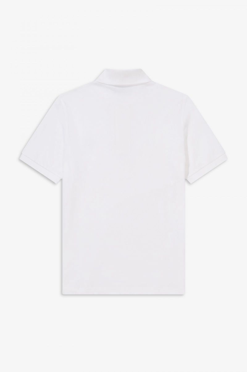 Men's Fred Perry M3 Polo Shirts White | 8207396-KR