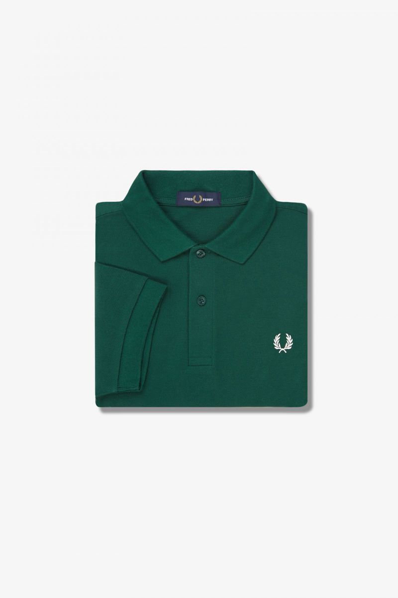 Men's Fred Perry M6000 Polo Shirts Dark Green | 7165049-NQ