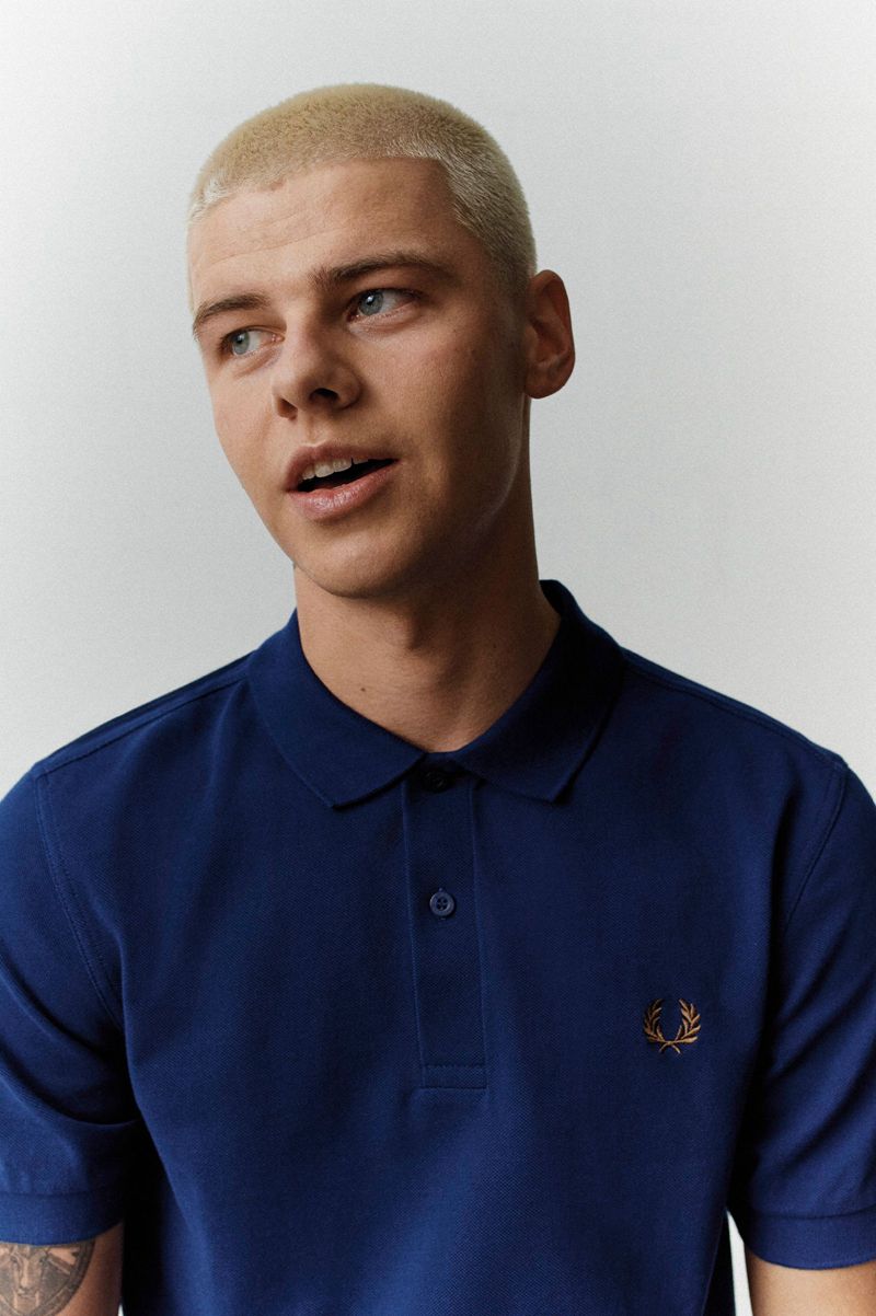 Men\'s Fred Perry M6000 Polo Shirts Navy | 6178023-GM