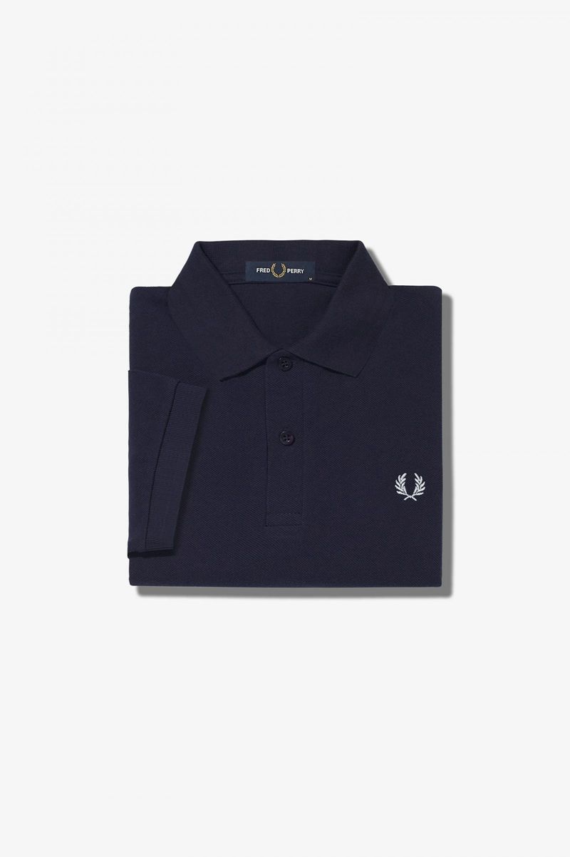 Men's Fred Perry M6000 Polo Shirts Navy | 9146230-NK