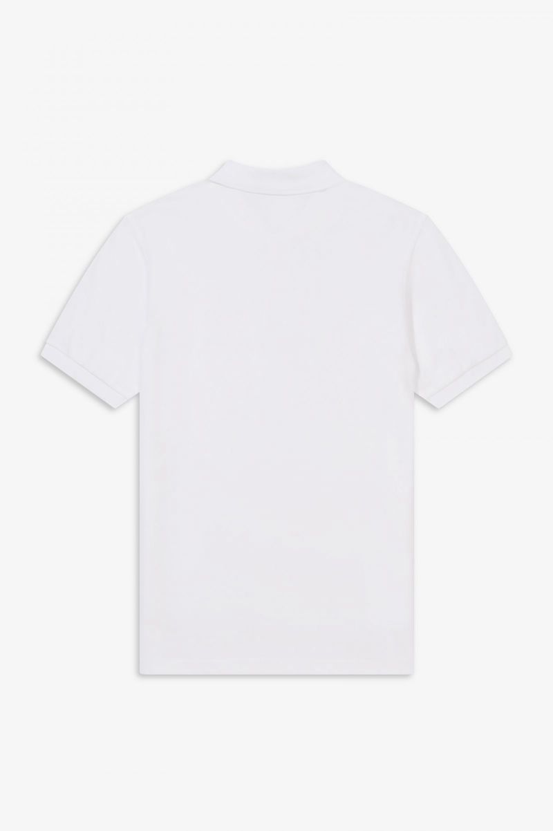 Men's Fred Perry M6000 Polo Shirts White | 8697031-UQ