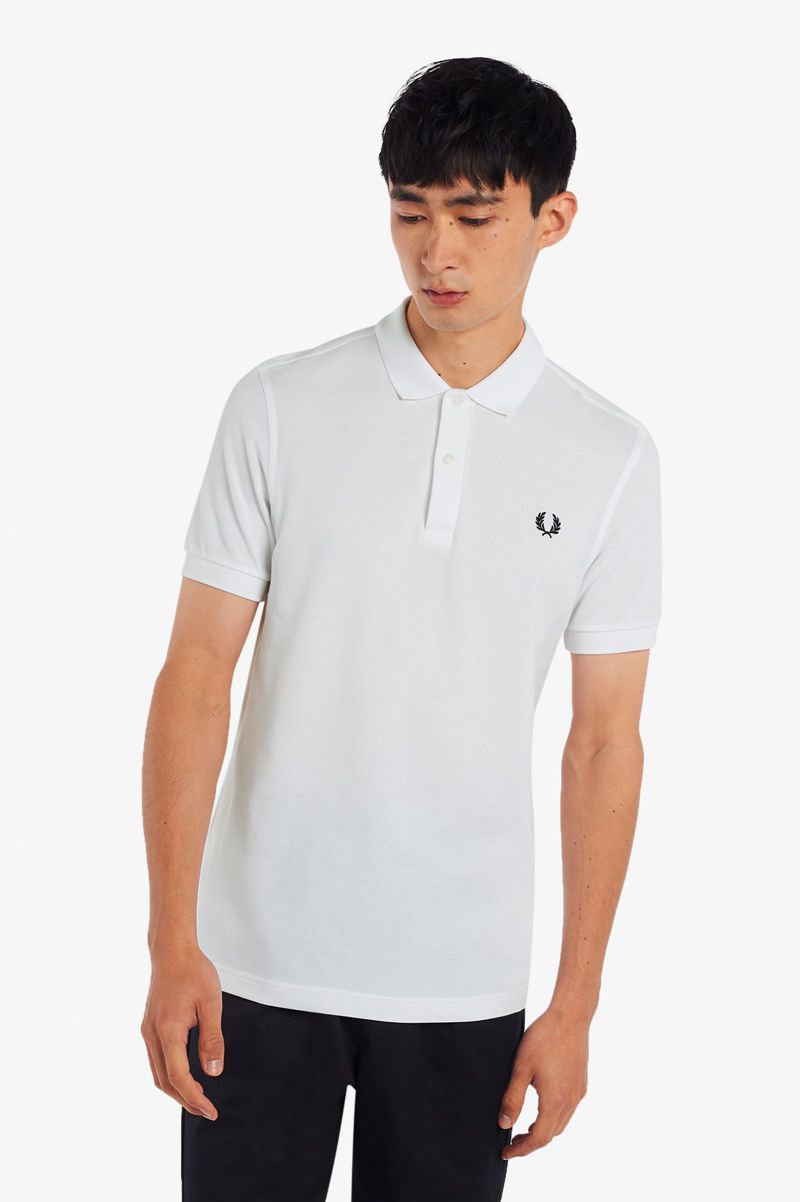 Men's Fred Perry M6000 Polo Shirts White | 8697031-UQ