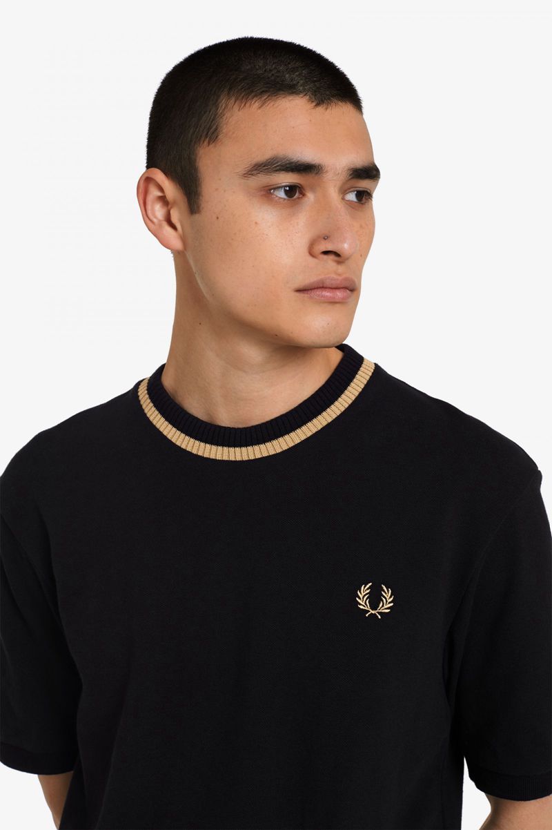 Men's Fred Perry M7 T-Shirts Black | 4809736-FG