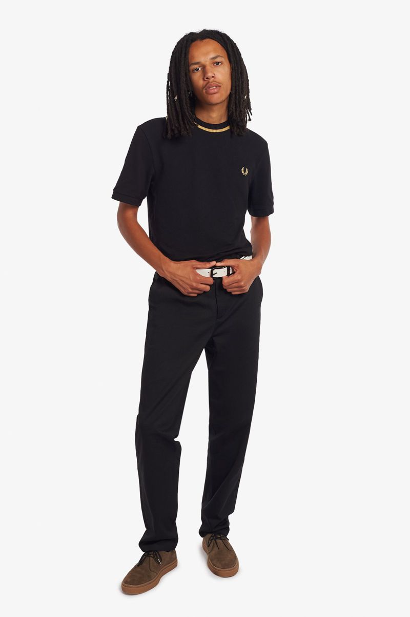 Men's Fred Perry M7 T-Shirts Black | 4809736-FG