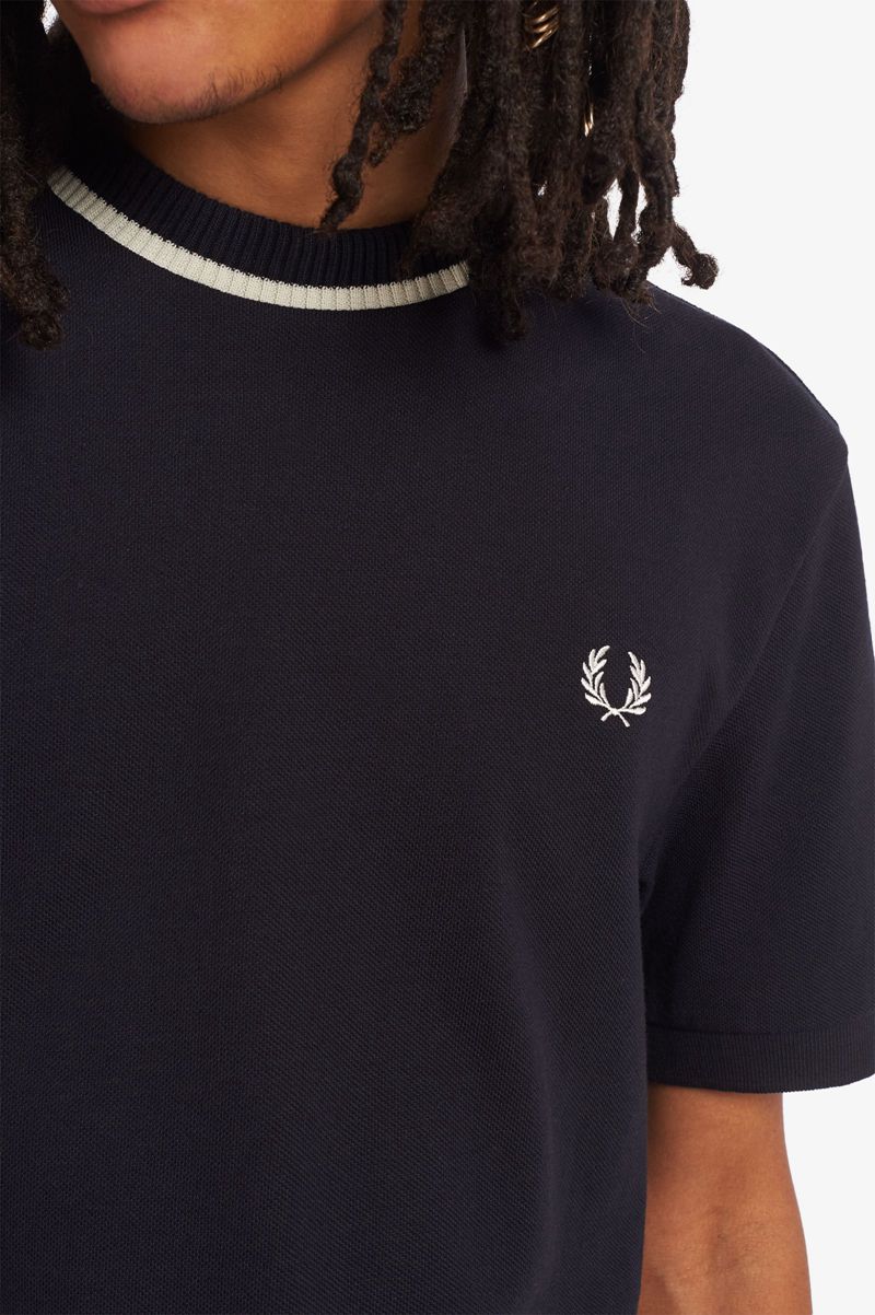 Men's Fred Perry M7 T-Shirts Navy | 3509178-JB